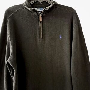 Polo Ralph Lauren Men's All Cotton 1/4 Zip Pullover L
Black Casual Preppy